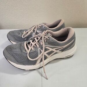 Asics Gel Contend‎ 7 Women's Running Shoes Gray Pink Lace Up Athletic Size 8.5
